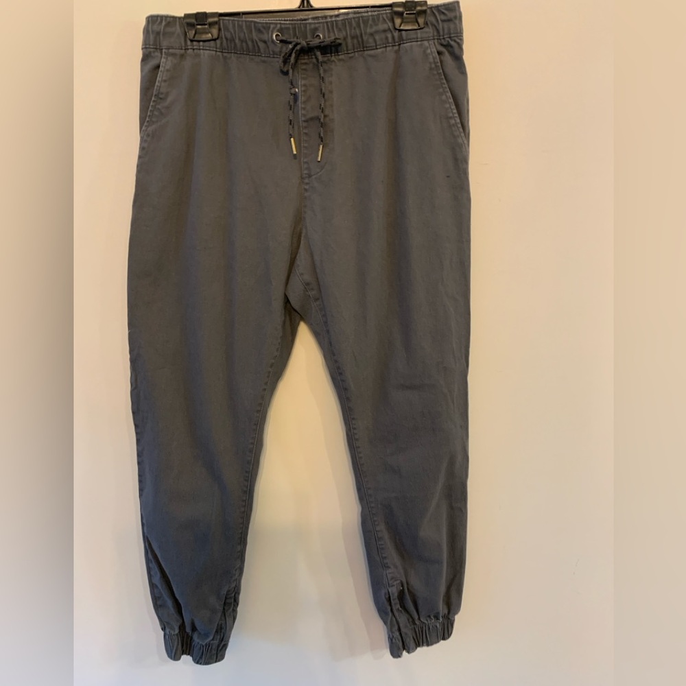 TAINTED DENIM Men's Gray Jogger w/ Inside Leg Zipper